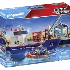 PLAYMOBIL 70769 GROOT CONTAINERSCHIP MET