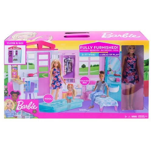 BARBIE HUIS MET POP MEUBELEN EN ACCESSOI 1 BARBIE HUIS MET POP MEUBELEN EN ACCESSOI
