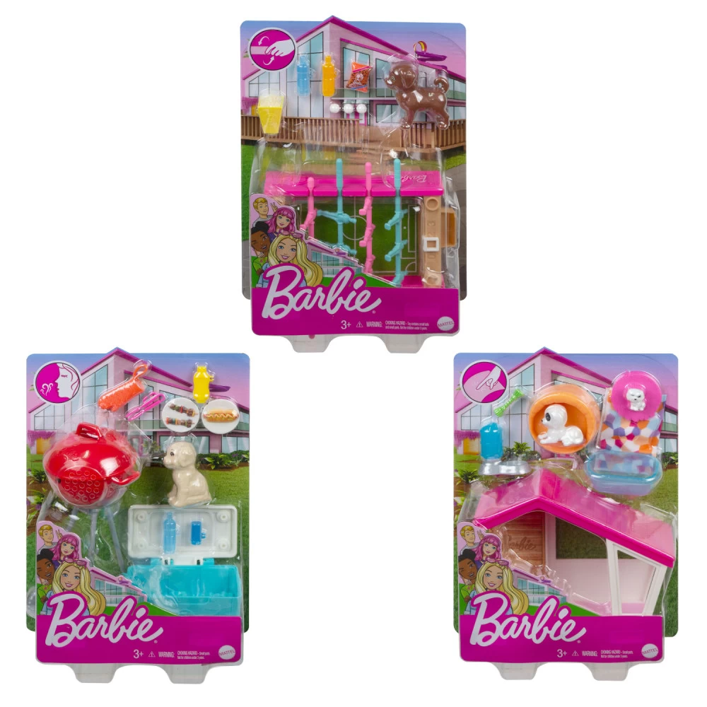 BARBIE MINI PLAYSET W/PET ASSORTI 1 BARBIE MINI PLAYSET W/PET ASSORTI