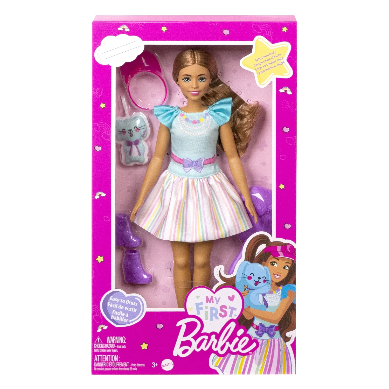 BARBIE MY FIRST BRUNETTE MET KONIJN 1 BARBIE MY FIRST BRUNETTE MET KONIJN